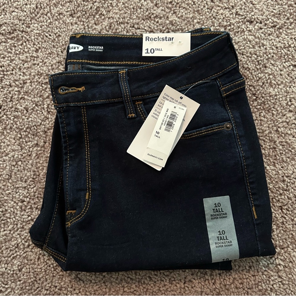 Old Navy Women's Skinny Jeans - Dark Blue